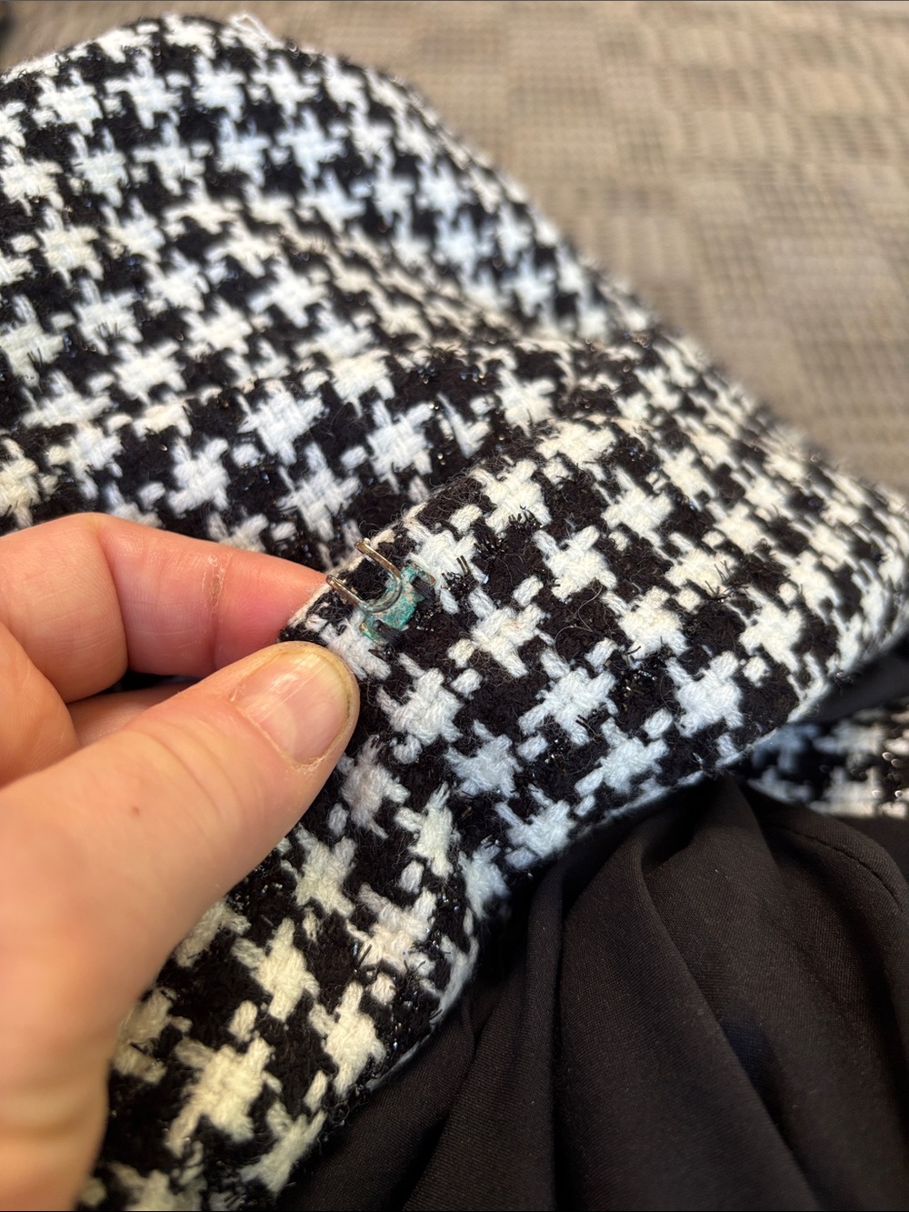 The Limited Lined Black & White Houndstooth Blazer Jacket Coat Women’s 10
